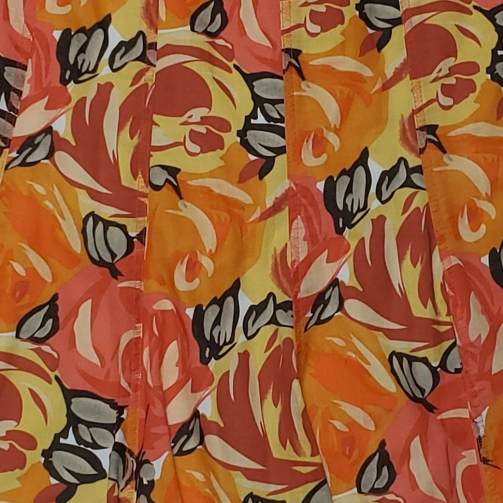 NIC+ZOE Orange And Red Floral Cotton Skirt - Picture 11 of 11